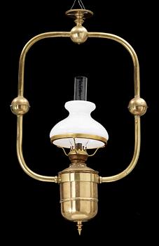 TAKFOTOGENLAMPA, mässing, Kosmos Brenner, 1900-talets början. H 79.