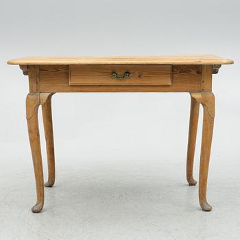 A Swedish late baroque pine desk, later part 18th century.