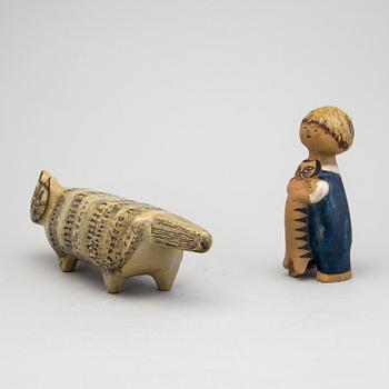 Two Lisa Larson stoneware figurines for Gustavsberg.