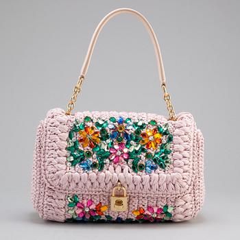 DOLCE & GABBANA, a 'Miss Bonita Satchel' embellished straw bag.