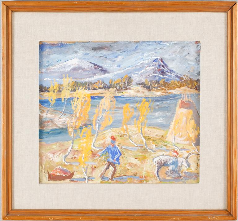 ALESSANDRO RHODIN, gouache, signerad och daterad -39.