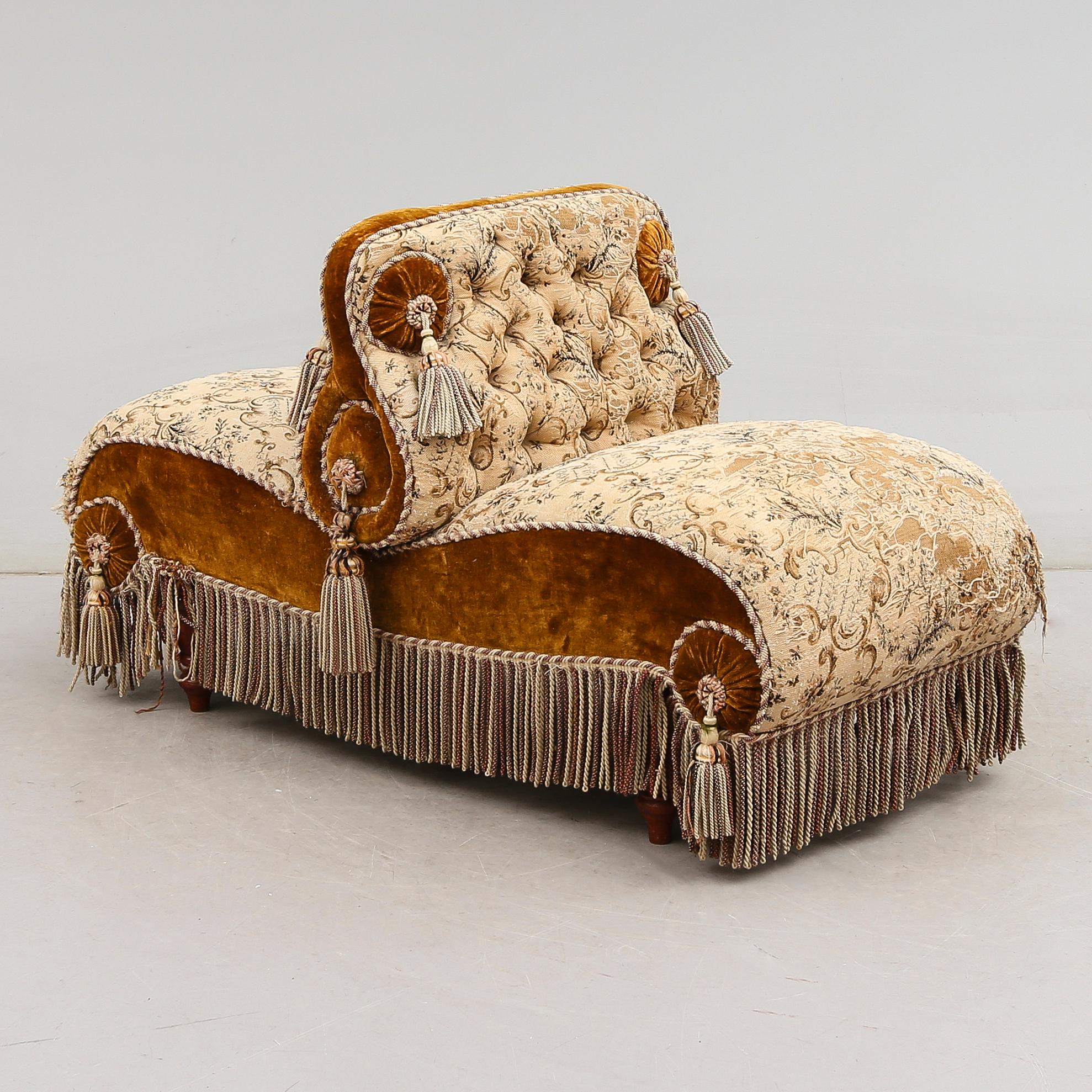 FÄSTMANSSOFFA, tapetserarstil, sent 1800-tal.