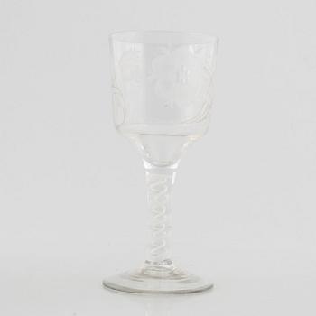 An Anglo-Irish 18th century wine glass.