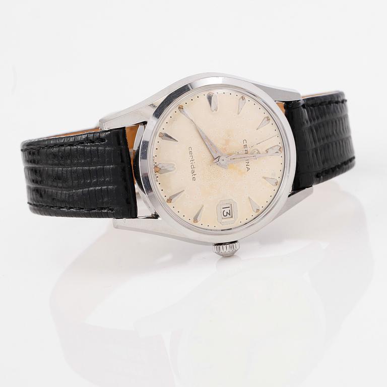 ARMBANDSUR, stål, "Certidate",  Certina, 1900-talets mitt.