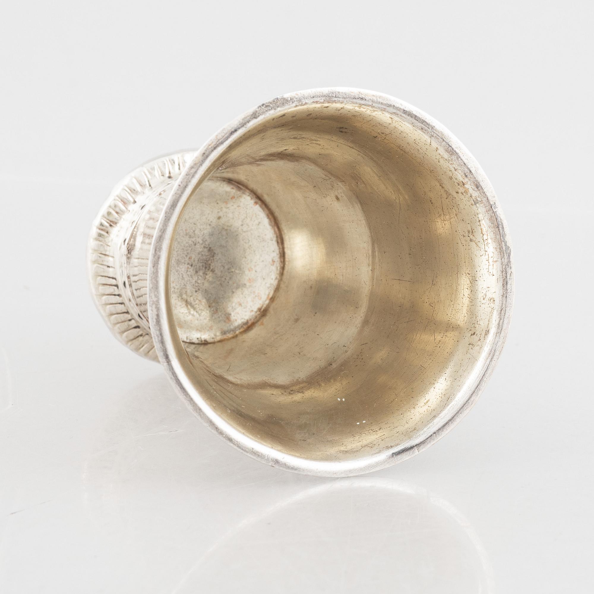 Daniel Lundström, silver, bägare, Stockholm 1770. Rokoko.