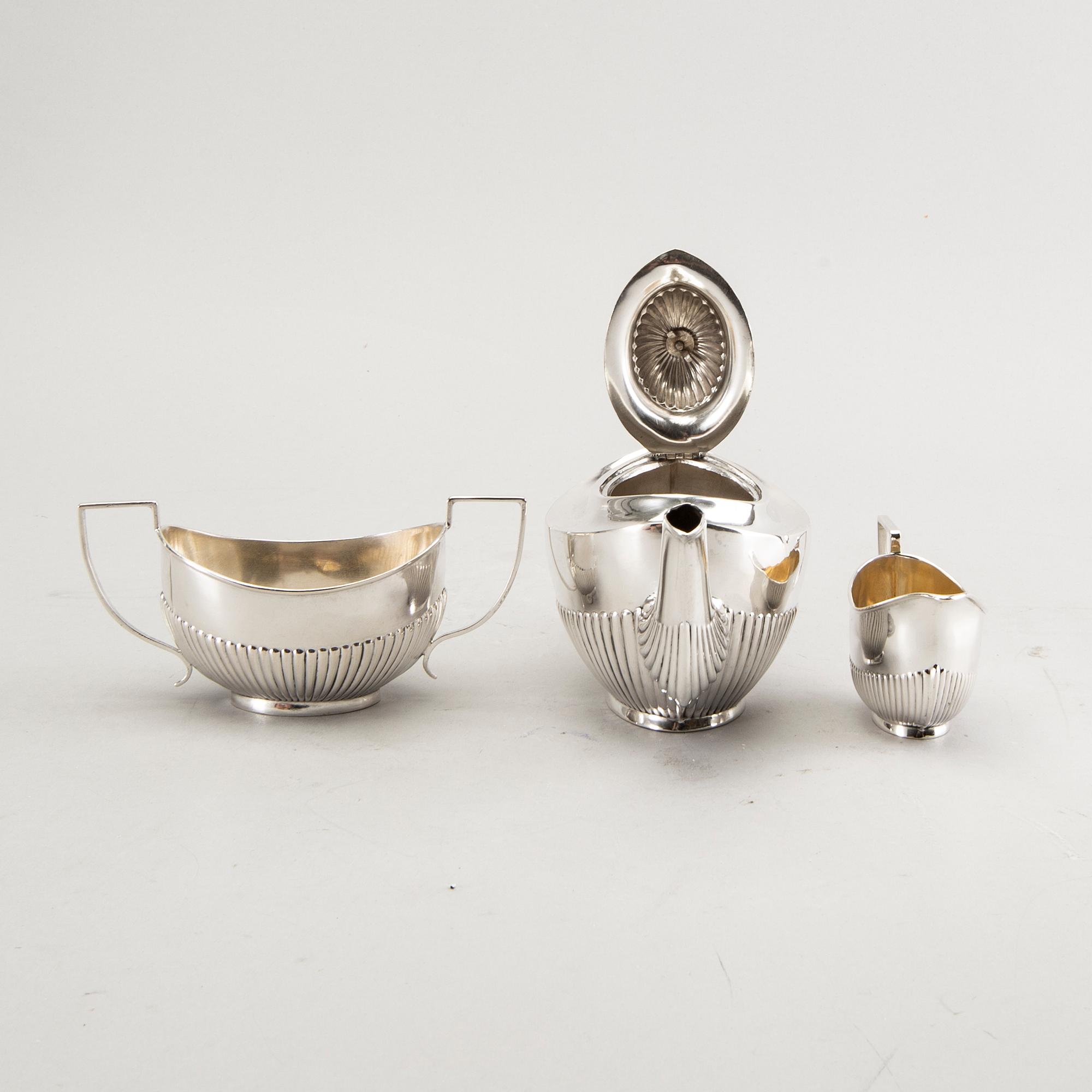 Teservis 3 dlr silver Österrike/Ungern 1870-tal.