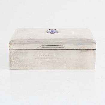 Cigar box, silver, mark of K. Anderson, Stockholm 1946.