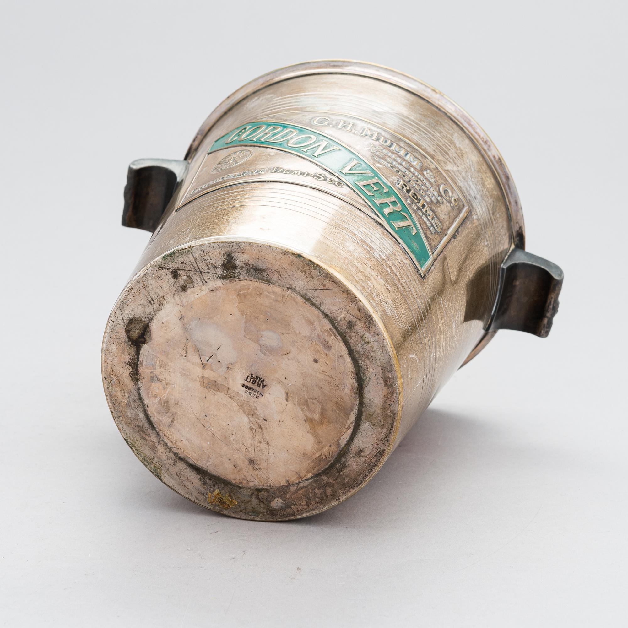 Champagnekylare, Gordon Rouge Argit, Frankrike 1930-tal.