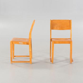 Six chairs by Sven Markelius, "the Orchestra chair" from around the mid 20th century.