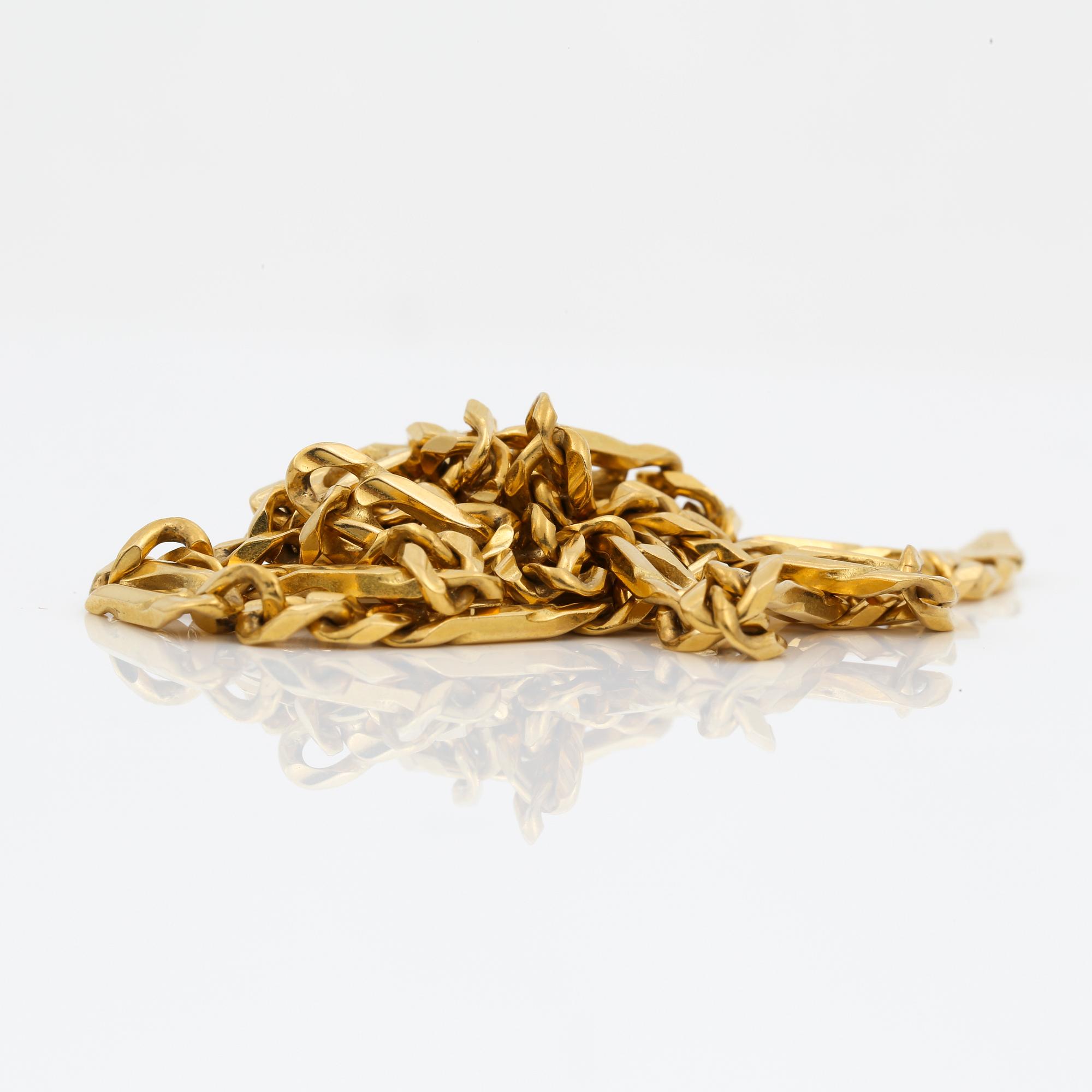 HALSKEDJA, 18K guld. Vikt ca 36 gram.