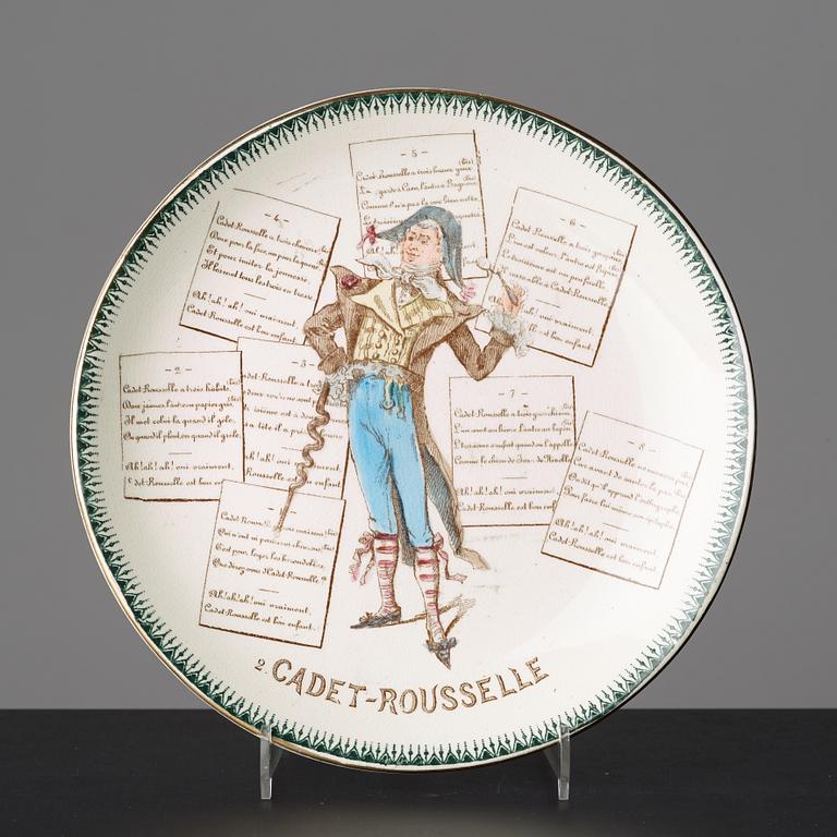 Ten cream ware plates, Choisy-le-Roi Terre de Fer HB & Cie.