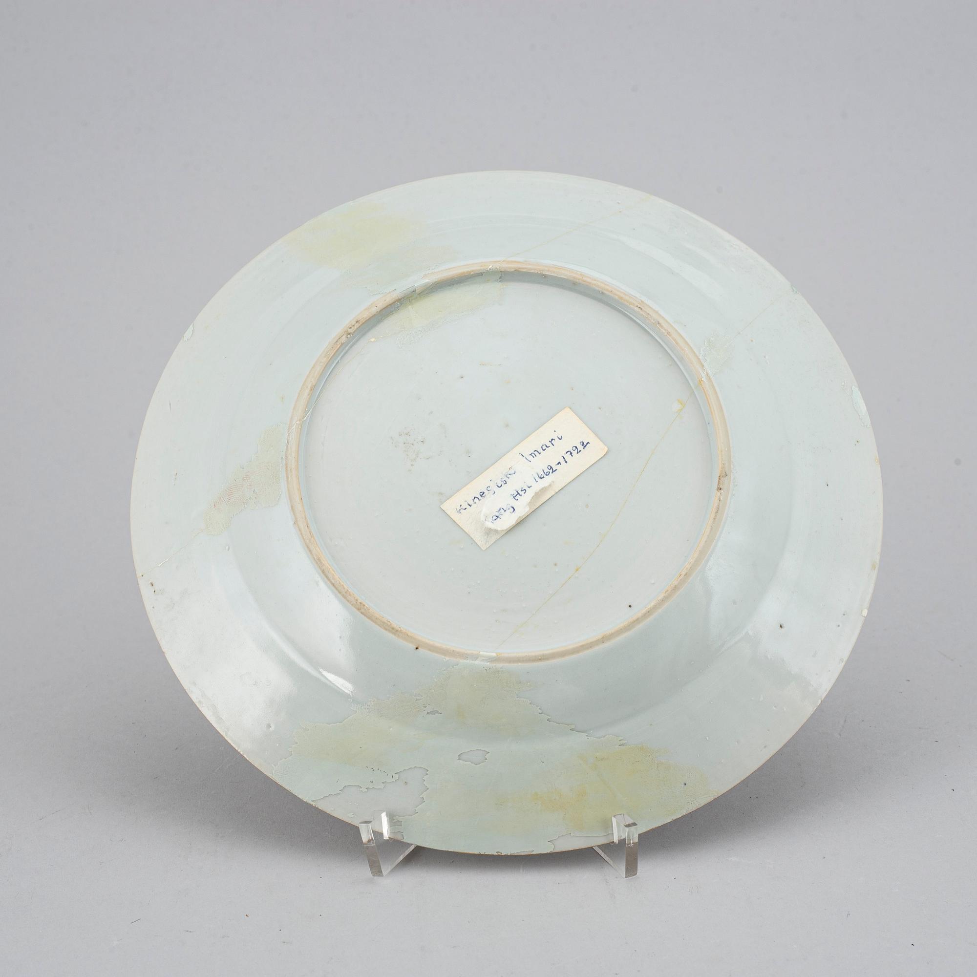 Four imari export plates, Qing dynasty, Qianlong (1736-95).