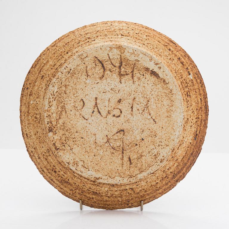 Raija Tuumi, kynttilänjalka, samotti, signeerattu RT, ARABIA 1971.