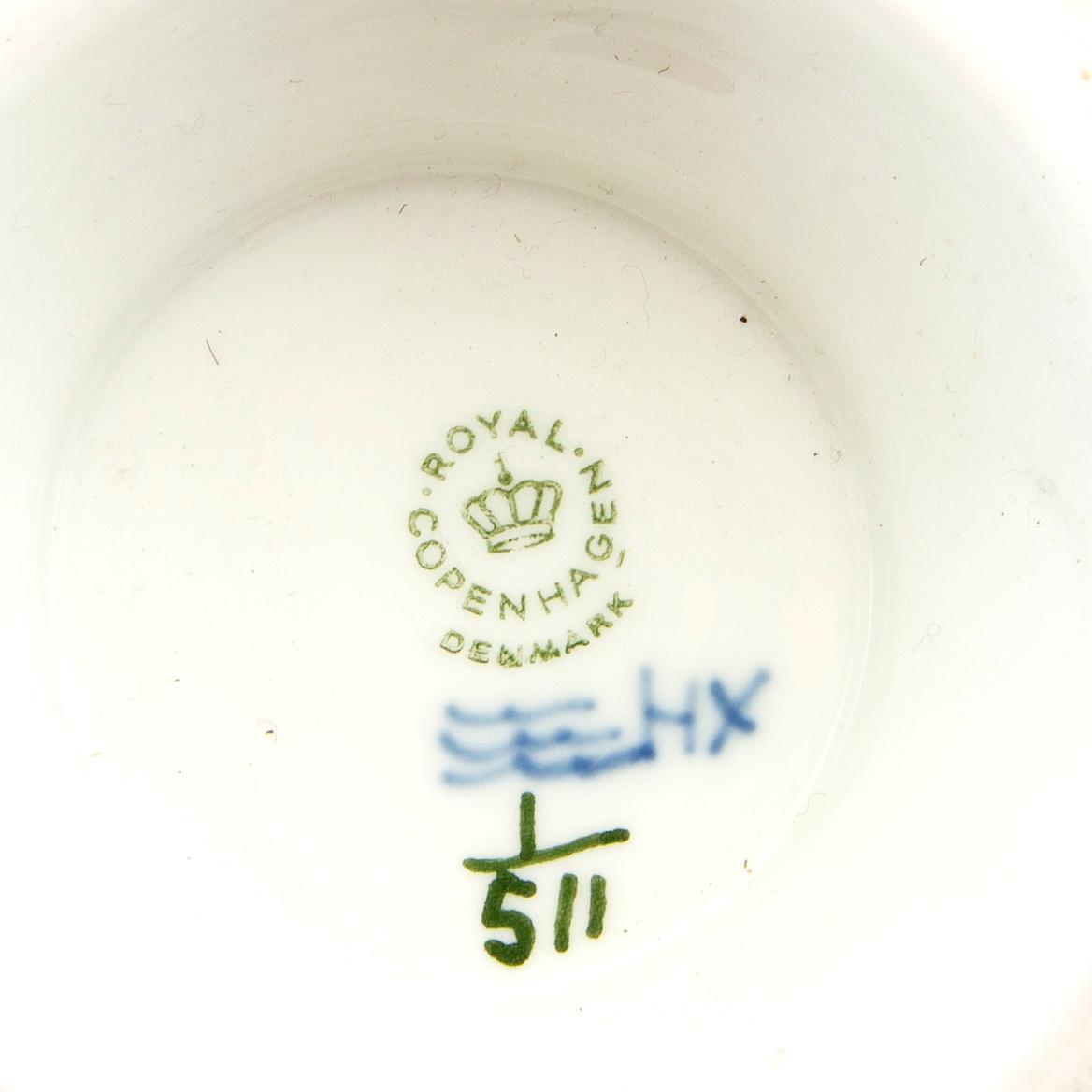 Servis 6 dlr "Musselmalet hel samt halvblonde", Royal Copenhagen Danmark porslin.