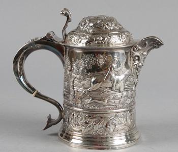 STOP, silver, otydliga stämplar, London ev Exeter, England. 1800-tal. 850 g.