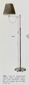 Harald Notini, golvlampa, modell "15597", Arvid Böhlmarks Lampfabrik, Stockholm, 1950-tal.