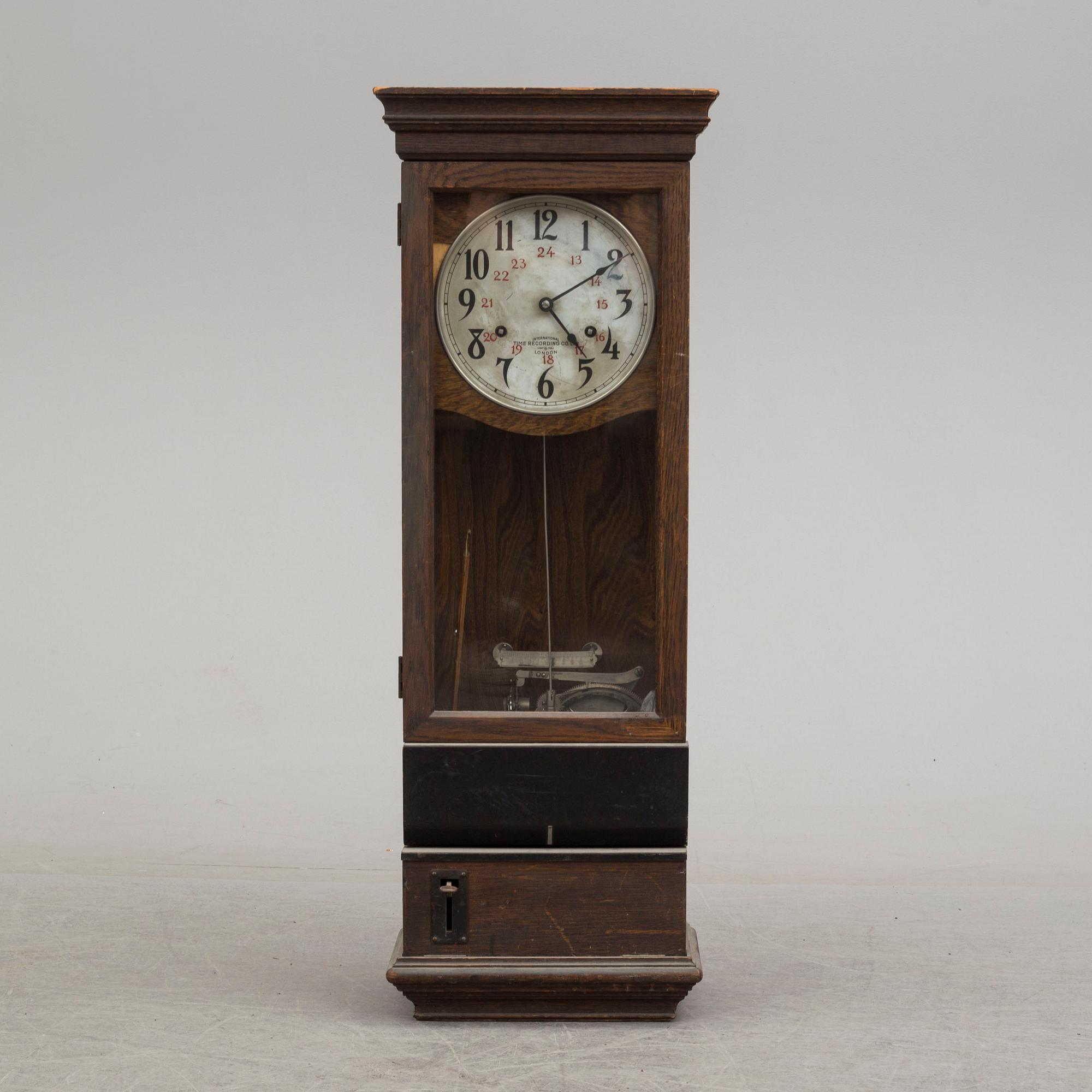 TIMECLOCK, International Time Recording Co, London, early 20th century.