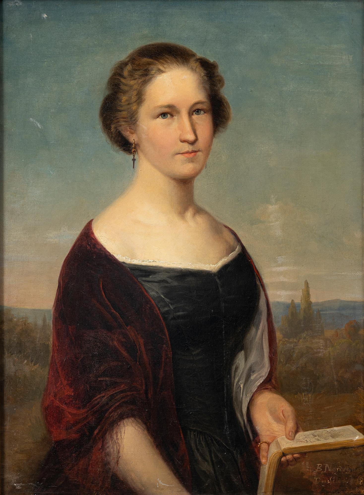 Bengt Nordenberg, Woman in front of an expansive landscape.