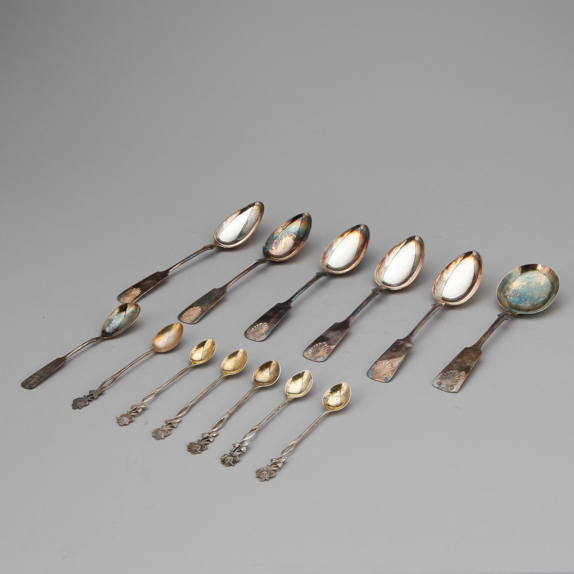 SKEDAR, 15 st, silver, Finland. Total vikt ca 323 gram.