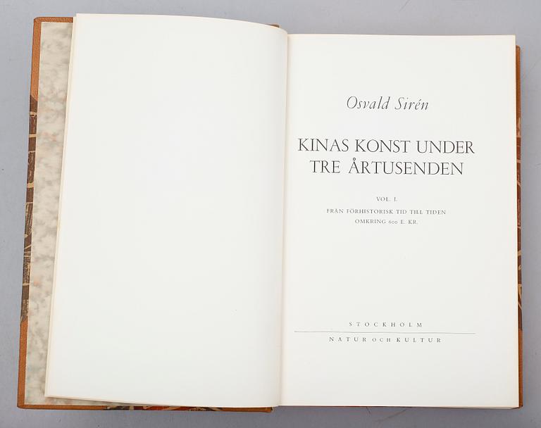 BÖCKER: Kinas Konst under tre Årtusenden, Osvald Sirén, Natur och Kultur 1942, 2 volymer.