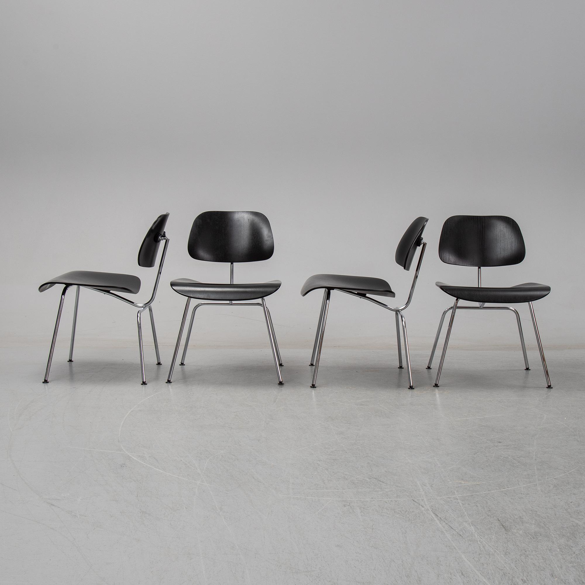 Charles and Ray Eames,  stolar, 4 st, "DCM", Plywood Group, Vitra, 1999.