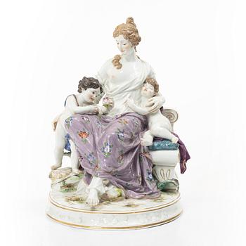 Meissen, “Mutterglück” (A Mother's happiness), a porcelain figural group, model no 168 Germany, around 1900.