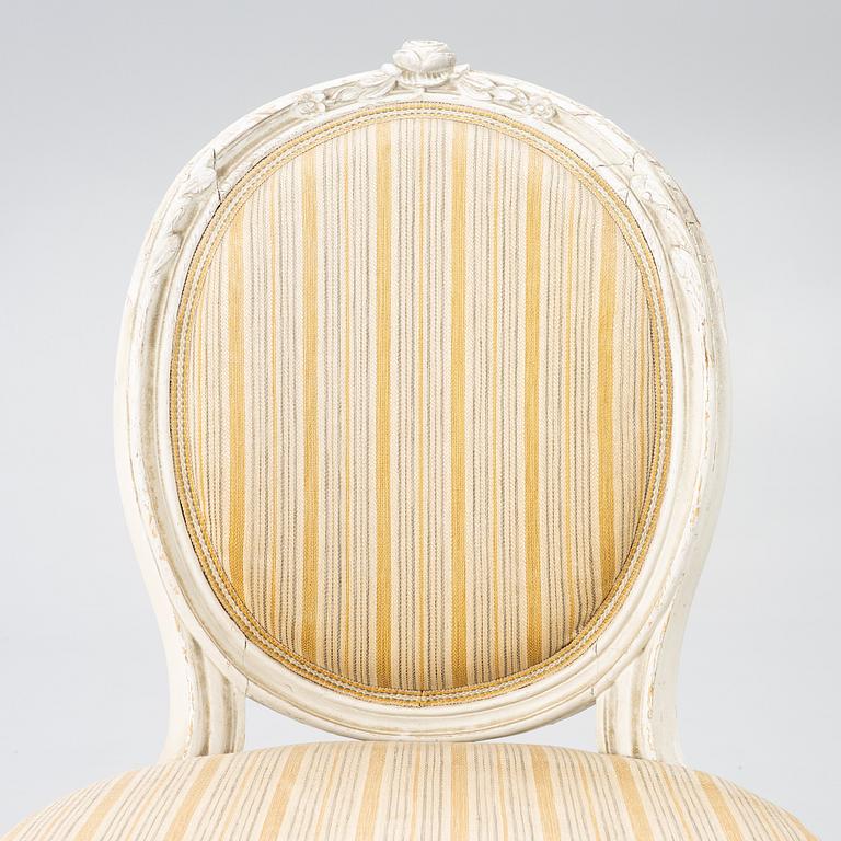 Stolar, ett par, Stockholmsarbeten, sent 1700-tal, Gustavianska.