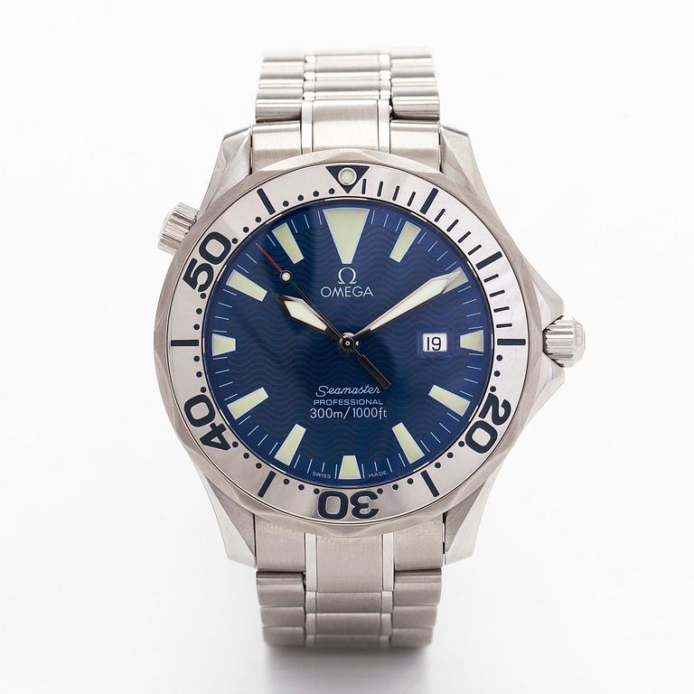 Omega, Seamaster, "Electric Blue", wristwatch, 41.5 mm.