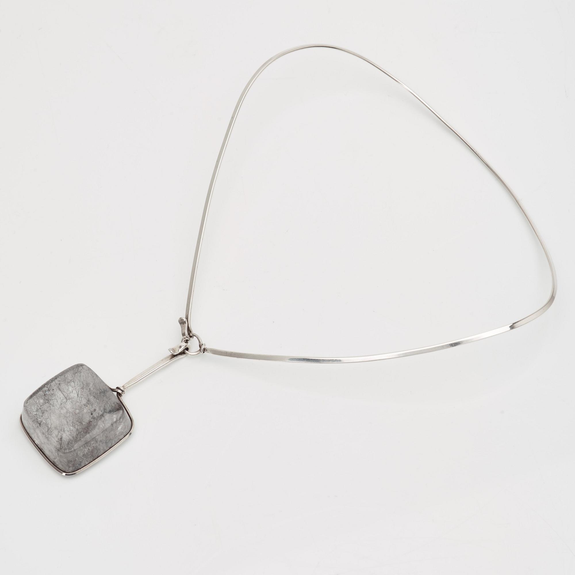 Vivianna Torun Bülow-Hübe, a silver necklace with pendant, executed in her own workshop.