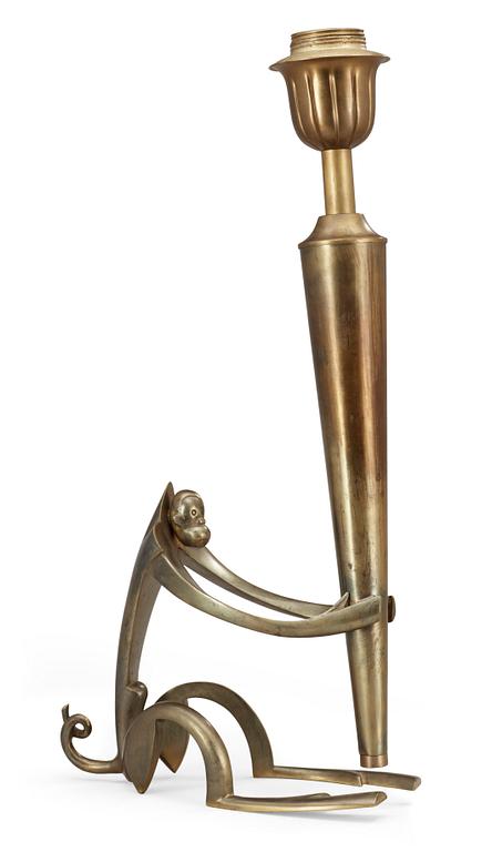 A Hagenauer bronze table lamp, Vienna, Austria.