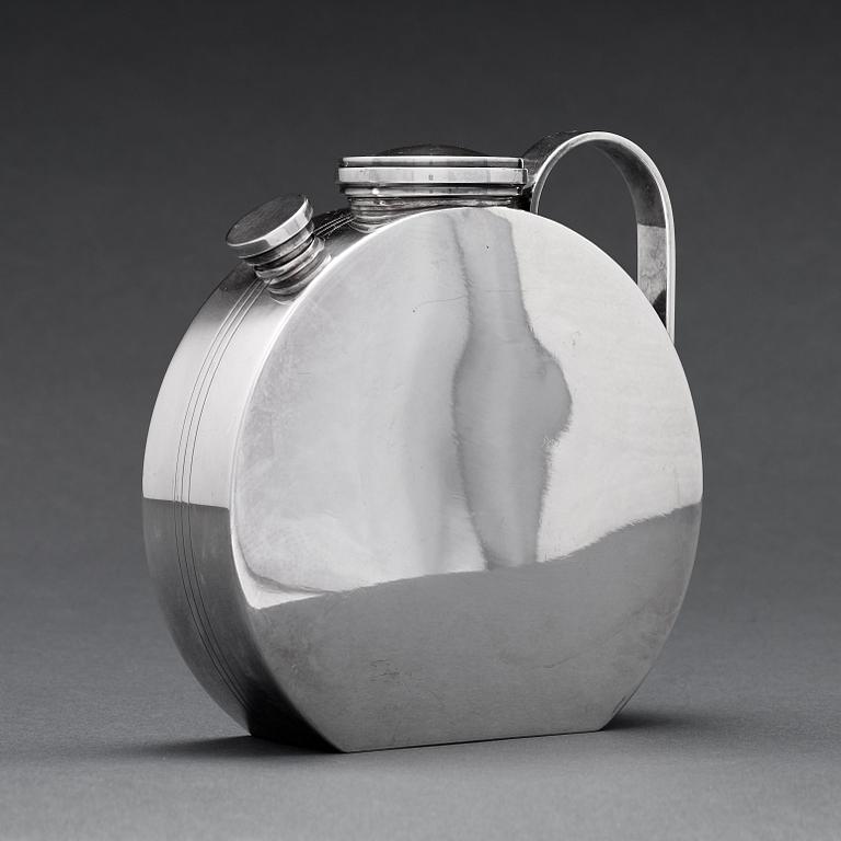 Sylvia Stave, cocktailshaker (barblandare), modell nr 3547, C.G Hallberg, Stockholm 1930-talets mitt.