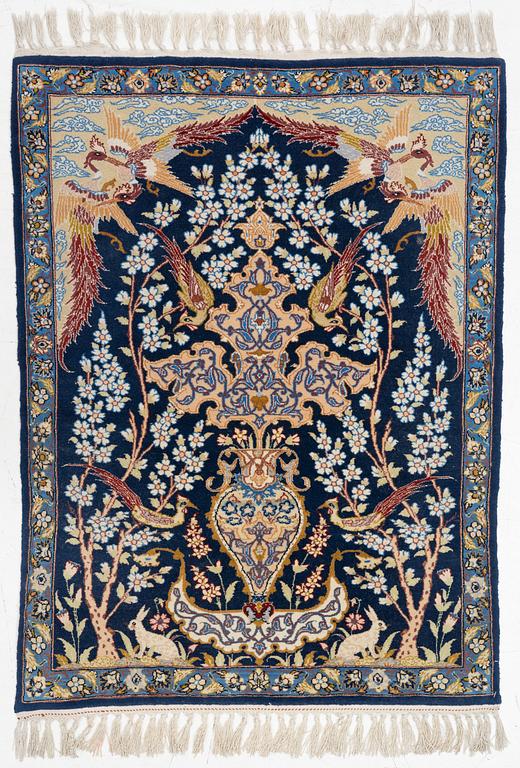 Matta, Isfahan, figural, ca 90 x 65 cm.