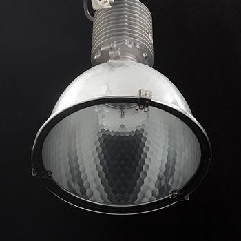 A pair of 20th century industrial ceiling lamp marked Zumtobel Staff.