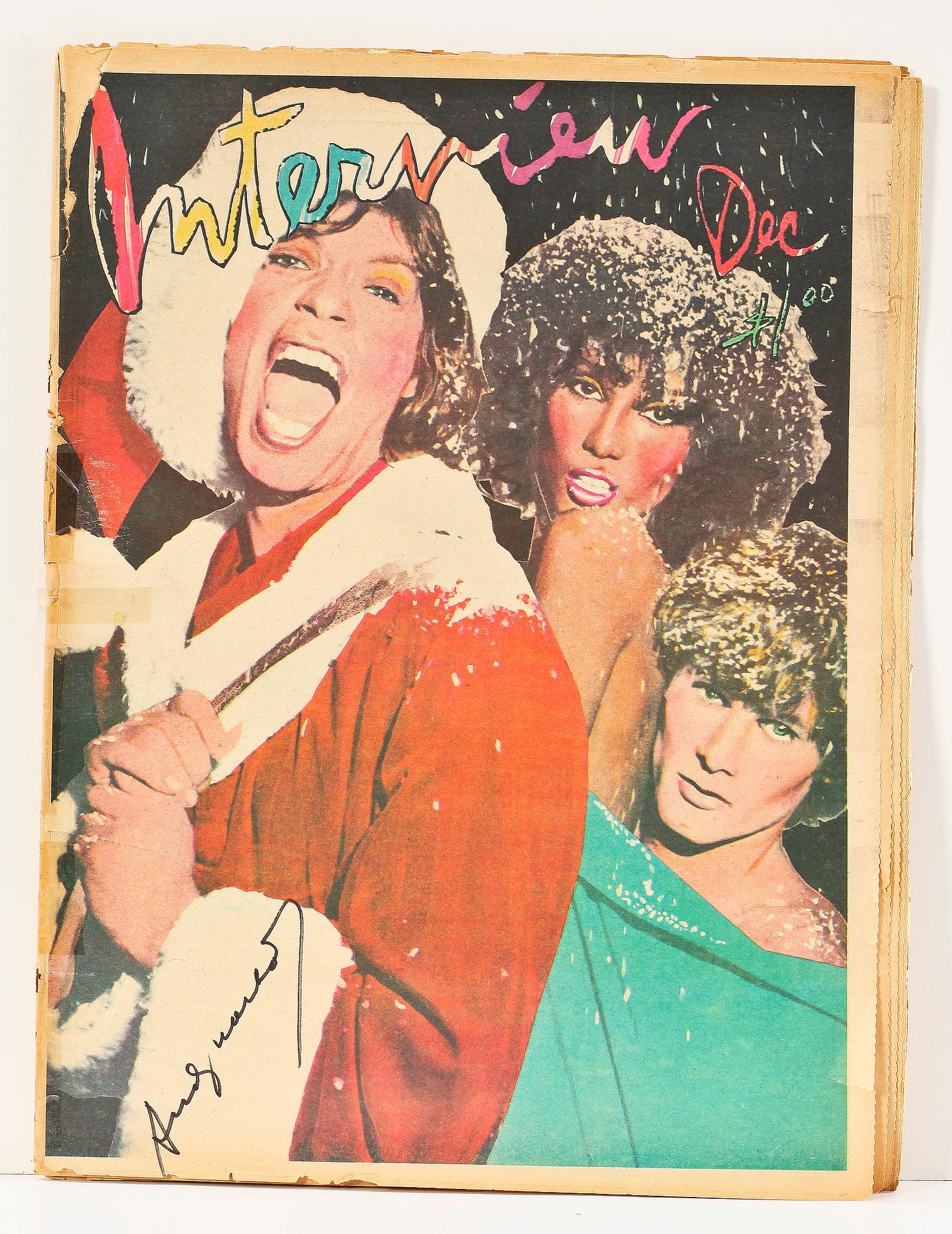 ANDY WARHOL, Tidskrift, "Interview". Sign.