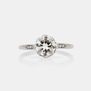 717. A circa 1.50 ct brilliant-cut diamond ring. Quality circa J-K/SI.