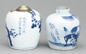 BOJANER, 2 st. Porslin, Kina, 1900-tal.