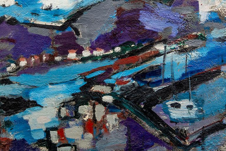 Unknown artist, oil on canvas, signed, around the middle of the 20th century.
