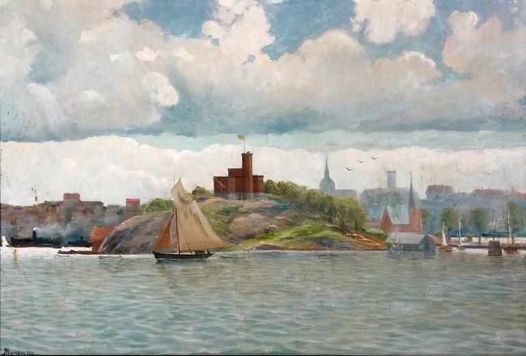 LARSSON, MAURITZ, olja på pannå, sign o dat. 1910.