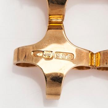 Elis Kauppi, brosch, 14K guld och odlade pärlor. Kupittaan Kulta, Åbo.