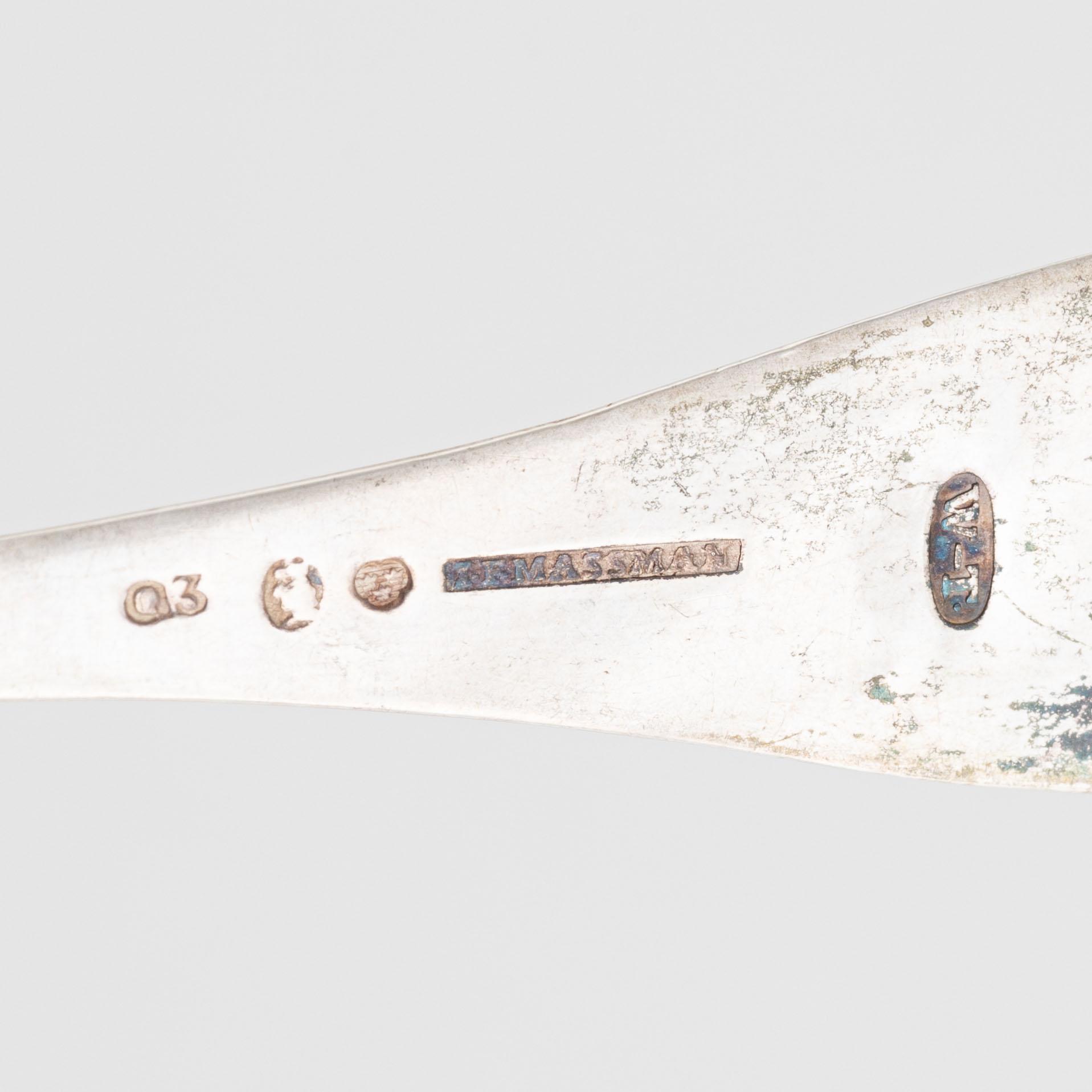 A Swedish silver bowl and a sauce spoon, including Johan Petter Grönvall, Stockholm 1818-19.