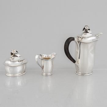 A Swedish silver coffee service, marks of Carl Fredrik Carlman, Stockholm 1945-1947.