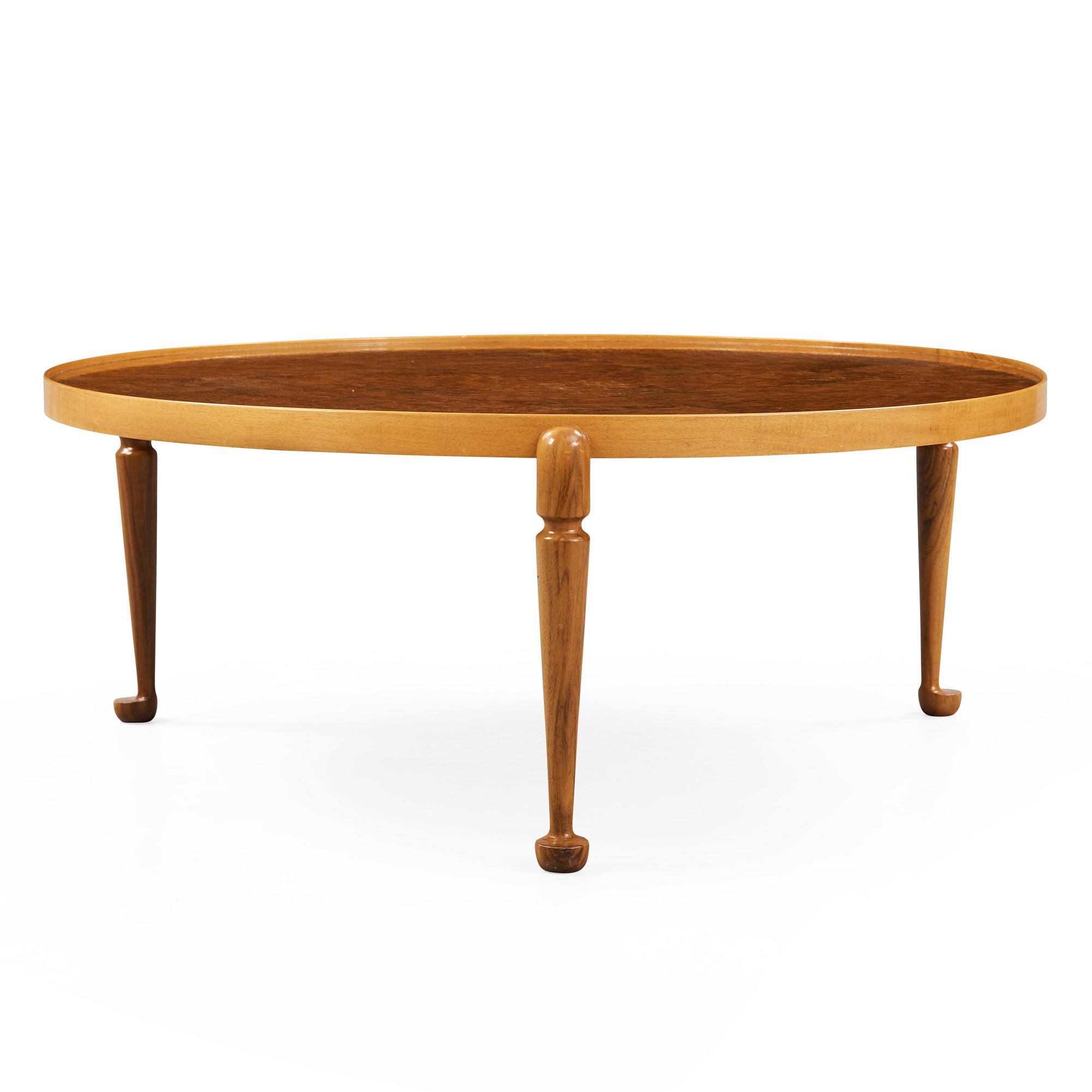 Josef Frank, a burled wood top sofa table nr 2139 by Svenskt Tenn Sweden 1950-60's.