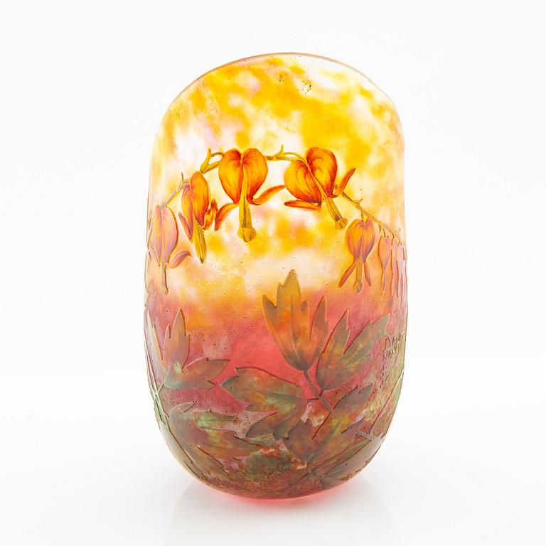 Daum, skål/vas, Nancy Frankrike Art Nouveau omkring 1900.