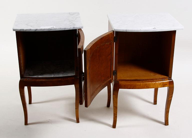 NATTYGSBORD, ett par, 1930/40-tal.