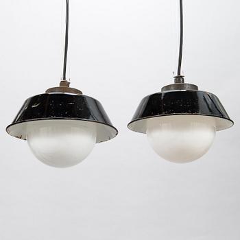 PAAVO TYNELL, Two 1930's '2521-53' industrial light for Taito Finland.