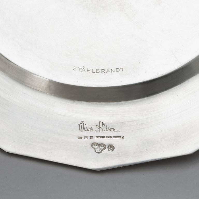 Wiwen Nilsson, kuverttallrikar, 18 stycken, Lund 1956 - 1962, sterling silver.