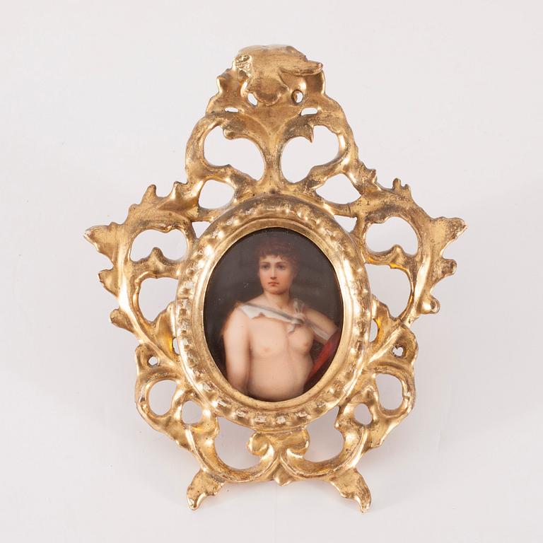 MINIATYR, porslin, Florens, Italien 1800-tal.