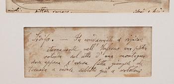 OKÄND KONSTNÄR, blandteknik, Italien, 1800-tal.