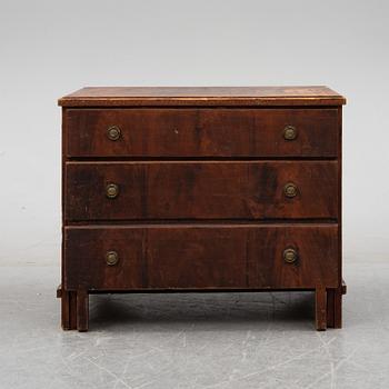 A painted Swedish chest of drawers, mid 19th century.