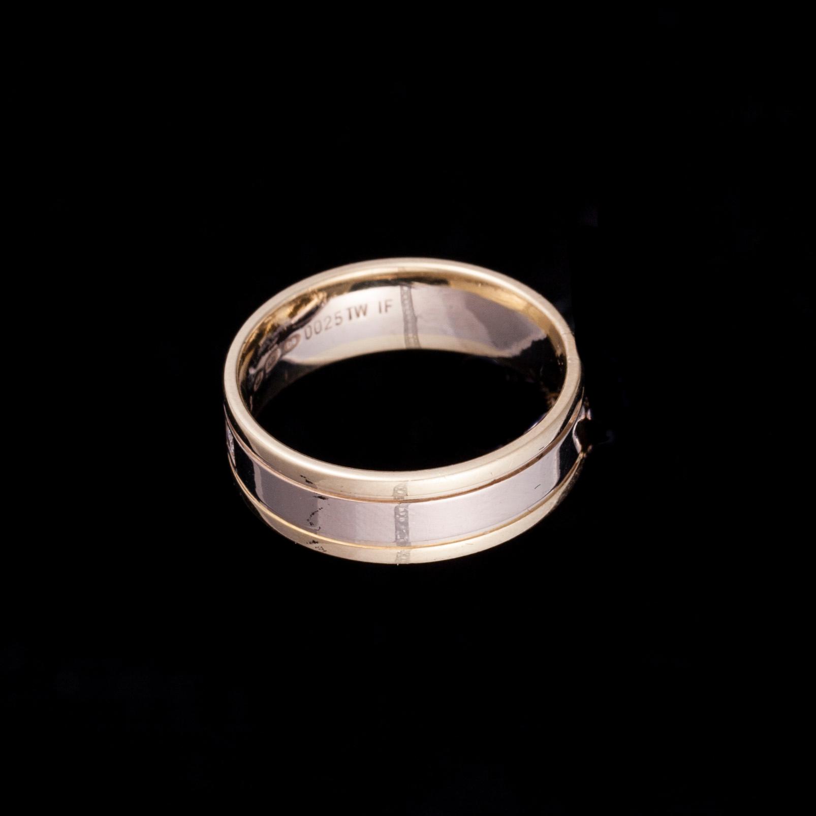 RING, 14K guld, diamant. Vikt ca 5,4 g.